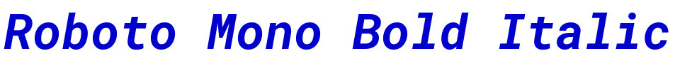 Roboto Mono Bold Italic police de caractère